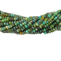 Wholesale Natural Smooth Gemstone African Turquoise Rondelle Shape Stone Loose Beads for Jewelry Making