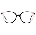 2024 Fashion Round Clear Color Custom Myopia Eyeglasses Frame Acetate Glasses