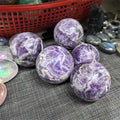 Wholesale Bulk Crystal Heal Natural Sphere Purple Chevron Amethyst Quartz Crystal Ball for Decor