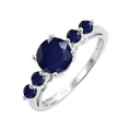 Abiding New Arrival Antique 925 Sterling Silver Natural Diffusion Sapphire Ring