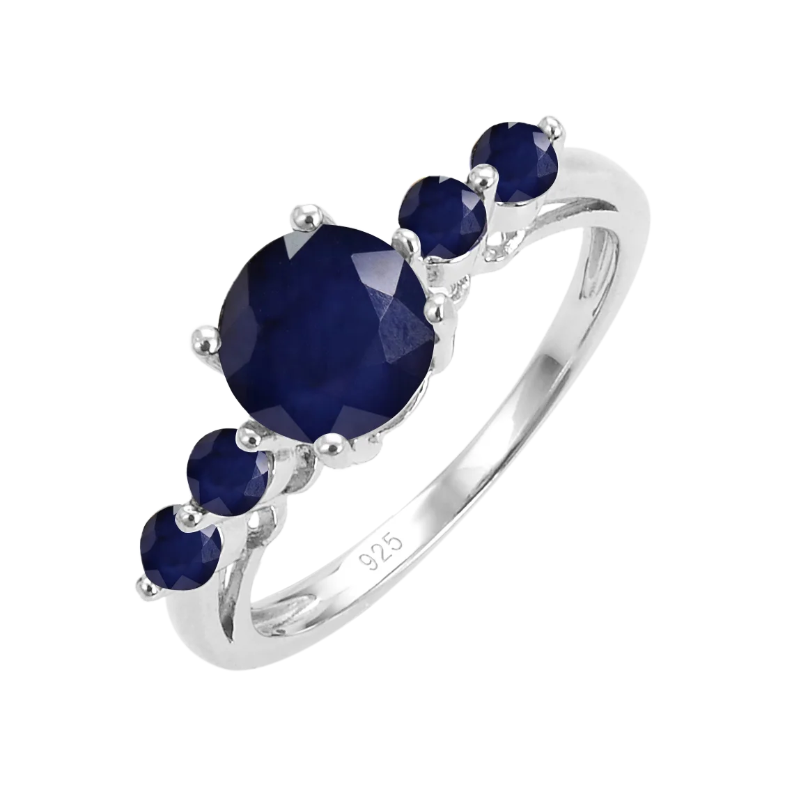 Abiding New Arrival Antique 925 Sterling Silver Natural Diffusion Sapphire Ring