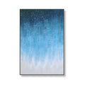 For Living Room Wall Modern Painting Handmade Blue Abstract Hotel Artwork Wall Art Oil Painting on Canvas