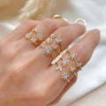 Gaby New Design butterfly  pink Diamond Ring Heart Zircon White Wedding Rings Jewelry Women Wholesale Body Jewelry