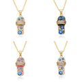 Women's Fashion Simple Gold-plated Slipper Pendant Jewelry Zircon Necklace