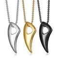 Wolf Fang Pendant Stainless Steel Wolf Tiger Tooth Pendant Necklace Stainless Steel Hiphop Pendant