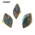 WT-R389 WKT 2022 New Fashion Adjustable RingFor Gift Jewelry  Labradorite Stone for Women Girls Wedding Engagement Stone  Rings