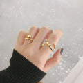 Minimalist Fine Jewelry 925 Silver Fluid Shape Ring with Polished Sculptural Design Artistic Modern Jewelry for Women Daily Wear