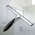 Modern Black Stainless Steel Bathroom Glass Cleaning Squeegee Household Shower Squeegees With S-shape Hook