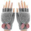 Cheap Winter Warm Funny Women Acrylic Fingerless Knitted Gloves