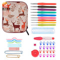 Crochet Hookset Kit Soft Handle Ergonomic Tulip Aluminum Knitting Needle Crochet Hook Set with case