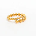 Joolim Jewelry Wholesale 18K Gold Plated Gradient Beads Spiral Stainless Steel Rings for Women Statement Rings MegaBDM