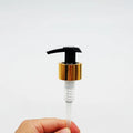 28/410 UV Coating Aluminium Golden Collar Lotion Pump for Shampoo Body Wash Hand Soad Dispenser