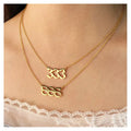 European American 18k Gold Plated Stainless Steel Customized Letters Number Pendant Necklace  for Women