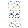 Minimalist Nose Clip Piercing Jewelry Stainless Steel Lip Ring Nose Studs Multi-color Round Nose Ring Set for Women