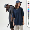 Unisex Oversize 275gsm 100% Cotton Knitted Short Sleeve T-Shirts-Eco-Friendly Custom Logo Graphics 31 Colors Loose Fit