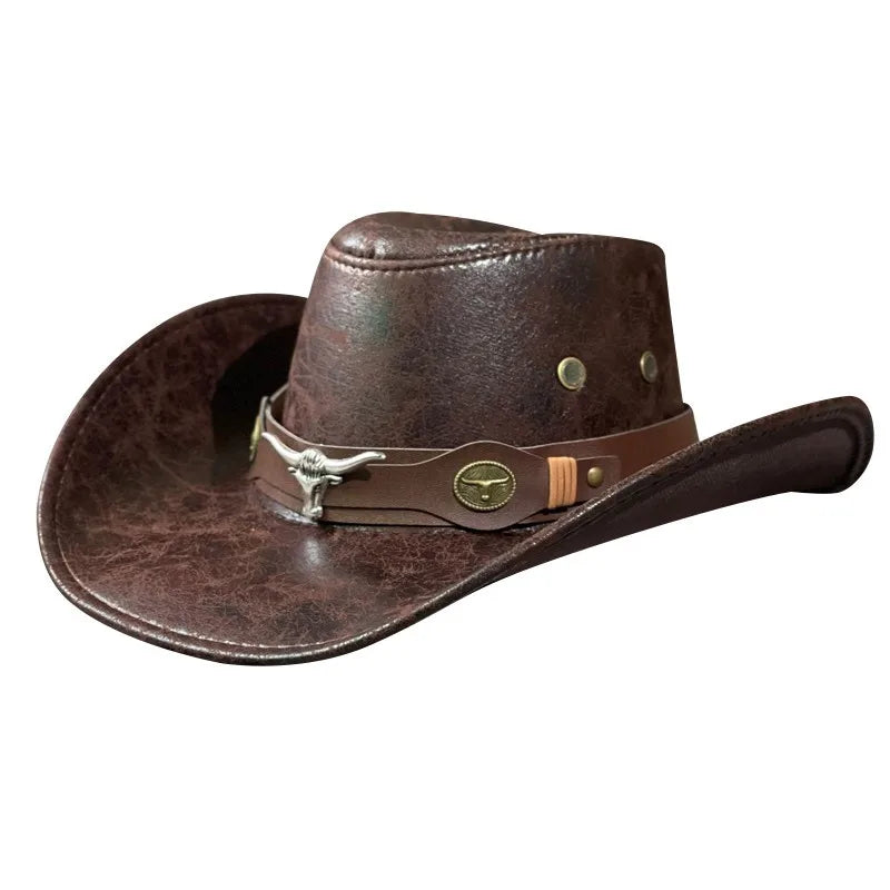 Fashion Classic Men's Western Cowboy Hat-Casual Four Seasons Style for Travel Fishing & Outdoor Activities