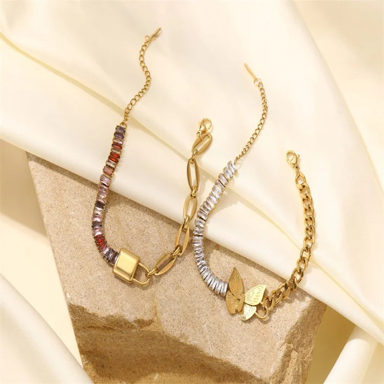 Fashion Jewelry Round Pendant Charm Bracelet Life Tree Link Chain Bracelets