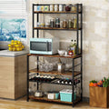 Honghe Nordic Kitchen Dish Spice Wine Storage Rack Multifunctional Metal Iron Eco-Friendly 5-Tier Hot Standing Type Installation