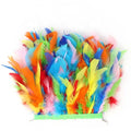 Wholesale 6-8 Inch (15-20 Cm) Dyed Turkey Feather Trim Fringe US Origin Xinyuling Brand Clothing Accessories Fast Delivery 10m