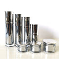 In Stock Gold Sliver Skincare Serum Cream Packing Bottle and Jar Set 30ml 50ml 30g 50g Acrylic Bottles for Cosmetics