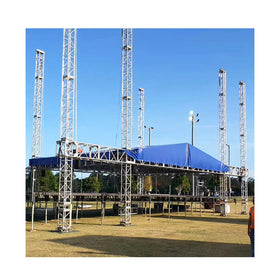 Round Platform Screen Bolt Type Dj Stage Aluminum Metal Black Truss System for Hanging Led Display Box Truss