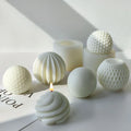 Hot Selling Crafts Souvenir Geometric Ball of Stereo Scented Candles Silicone Moulds Diy Diamond Cone Ball Handmade Soap Molds