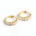 Simple Fashion Clear Cubic Zirconia CZ Diamond 925 Sterling Silver Hoop Earrings