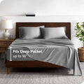 Soft Linen 100% Bamboo Mattress Cover Mattress Protector Cooling Bamboo Sheet Set