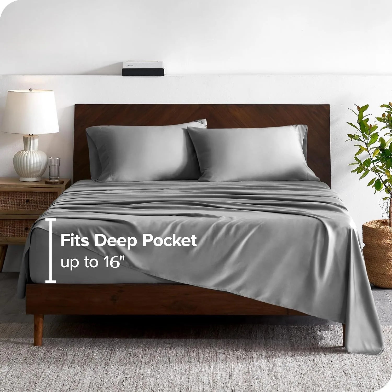 Soft Linen 100% Bamboo Mattress Cover Mattress Protector Cooling Bamboo Sheet Set