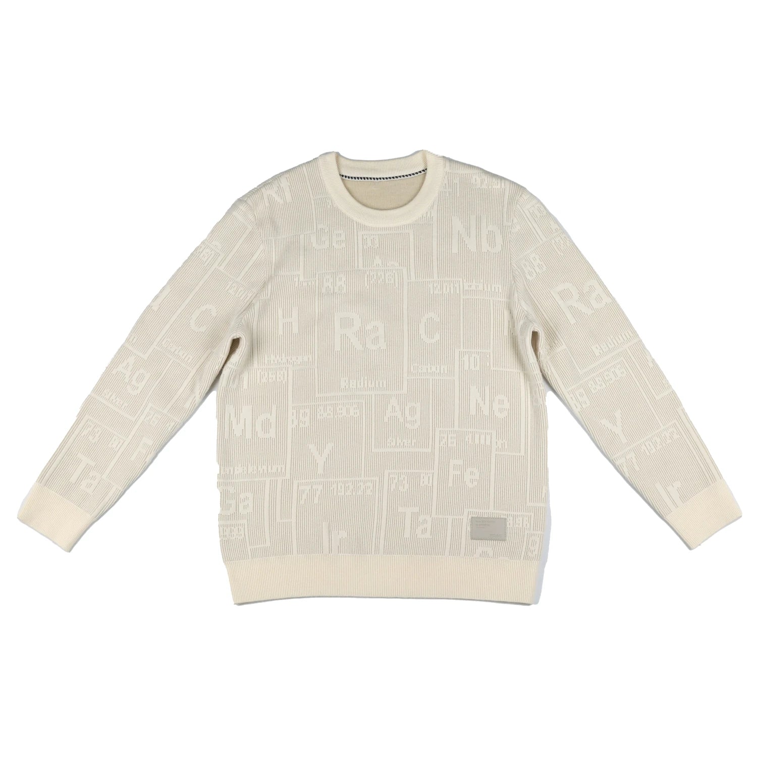 Custom Geek Chic Jacquard Sweater Factory Periodic Table Knitwear Manufacturer OEM Graphic Pullover