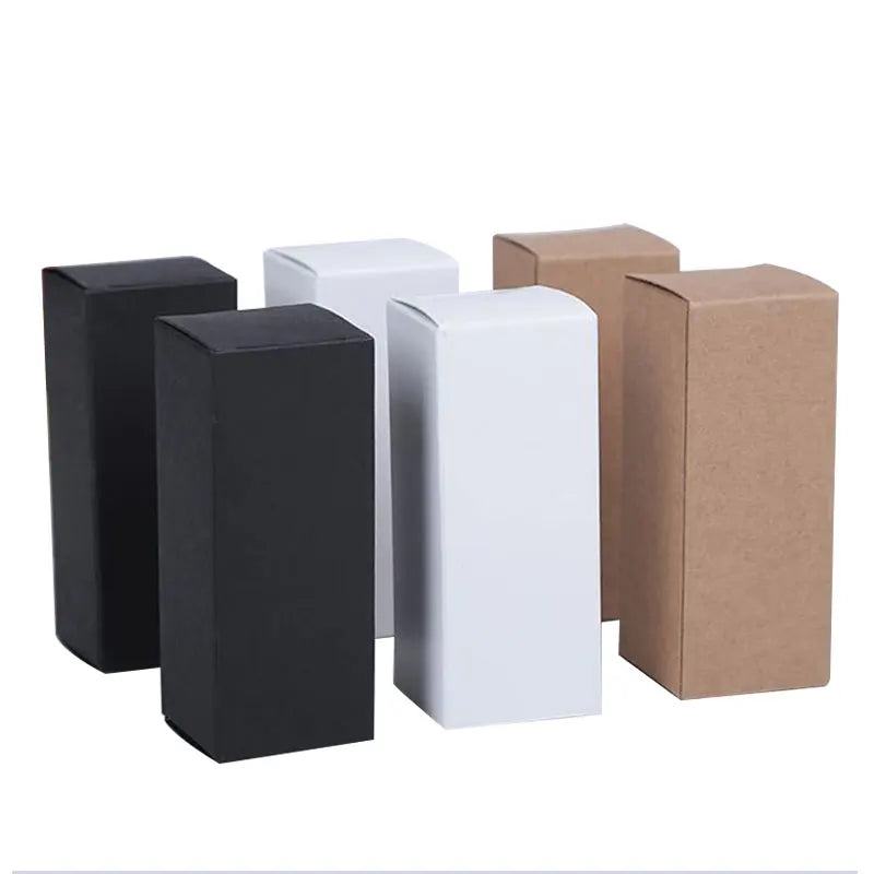 Customized Small Cardboard Boxes for Lipstick Perfume Plain Black Brown White Colors Embossed Paper Packaging for Cosmetics