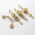 European and American Retro Brass Wardrobe Pulls Luxurious Solid Wood Furniture Drawer Classical Kitchen Furniture Handles
