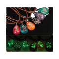 New Luminous Transparent Crystal Water Drop Pendant Necklace Simple Fashion Stone Dried Flower Trendy Necklace Jewelry for Gift