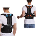 Adjustable Shoulder Lumbar Back Brace Posture Corrector Belt for Men and Women