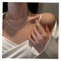 VKME New Ins Fashion Double Layer Chain Necklace New Design Simple Style Necklace