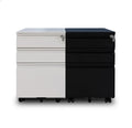 Mobile 3-Drawer High Quality Cold Rolled Steel File Cabinet with Movable Drawers for Office Home Office Gym & School Use