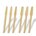 3mm/4mm Small Cone Bits Gold Coating Popular Portable Concerned Nail Drill Bit Set Noiseless Tungsten Carbide Nail Drill Bit