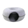 Felt Tunnel Cat Nest Removable Cat Nest Round Donut Felt Pet Nest Semi-Closed Washable Tunnel