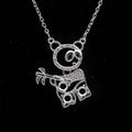 Sterling Silver 4*4mm Semi Mount Necklace Empty Support Blank Claw Setting S925 Base Holder Without Center Stone for DIY Inlay