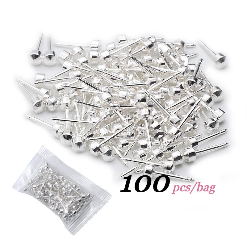 Ordinary Cheap Earrings Studs 100pcs Pack 4mm Free Plugs for Ear Piercing Ear Piercing Tool Painless Ear Piercer