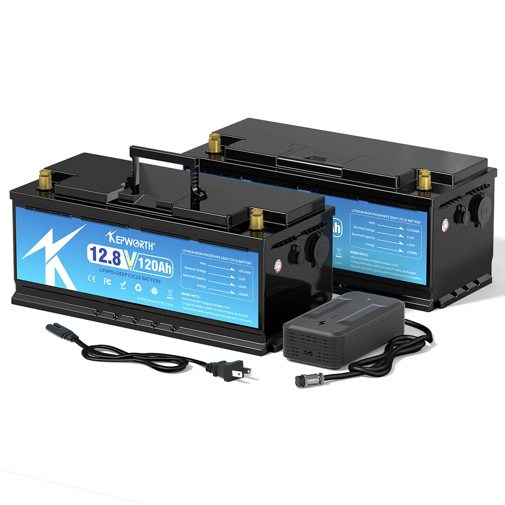 Special for Ukraine for 12V 120Ah LiFePO4 Battery with BMS Lithium Power Batteries 12.8V for RV Campers Golf Cart With Charger