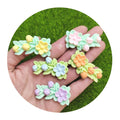 Flower Pattern Flatback Resin Cabochons Embellishments Scrapbook Craft DIY