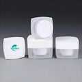 WOGU Hot Sale Frosted Matte Gel Cosmetic Packaging 15g 30g 50g Empty Square Facial Care Plastic Creams Cosmetic Jar