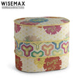 WISEMAX FURNITURE Antique European Style Living Room Furniture Fabric Round Ottoman Bench Chair Shoes Changing Stool for Home