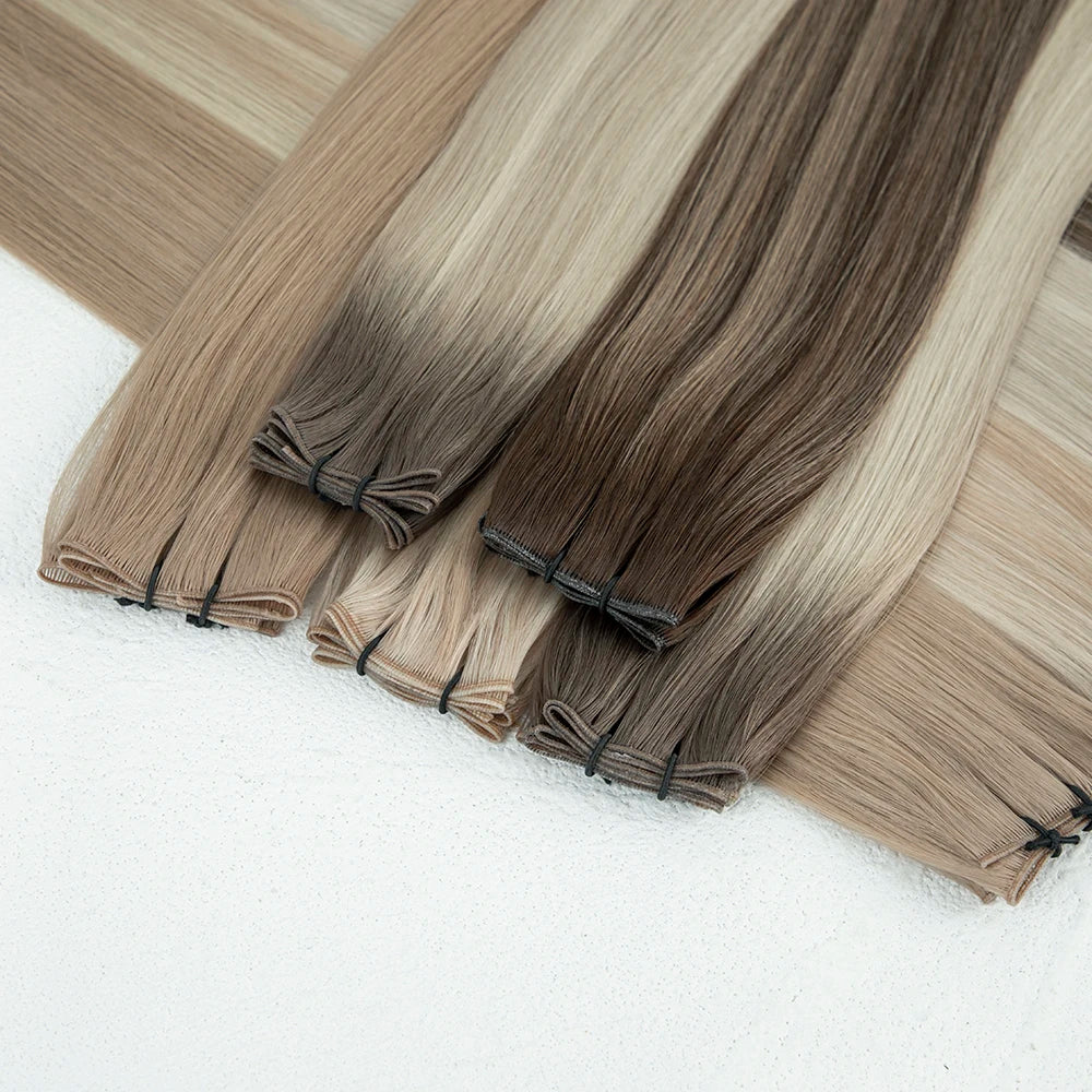 Leshine New Arrival Top Quality Double Drawn Russian Hair Extensions Human  Genius Weft Hair Extension Genius Weft