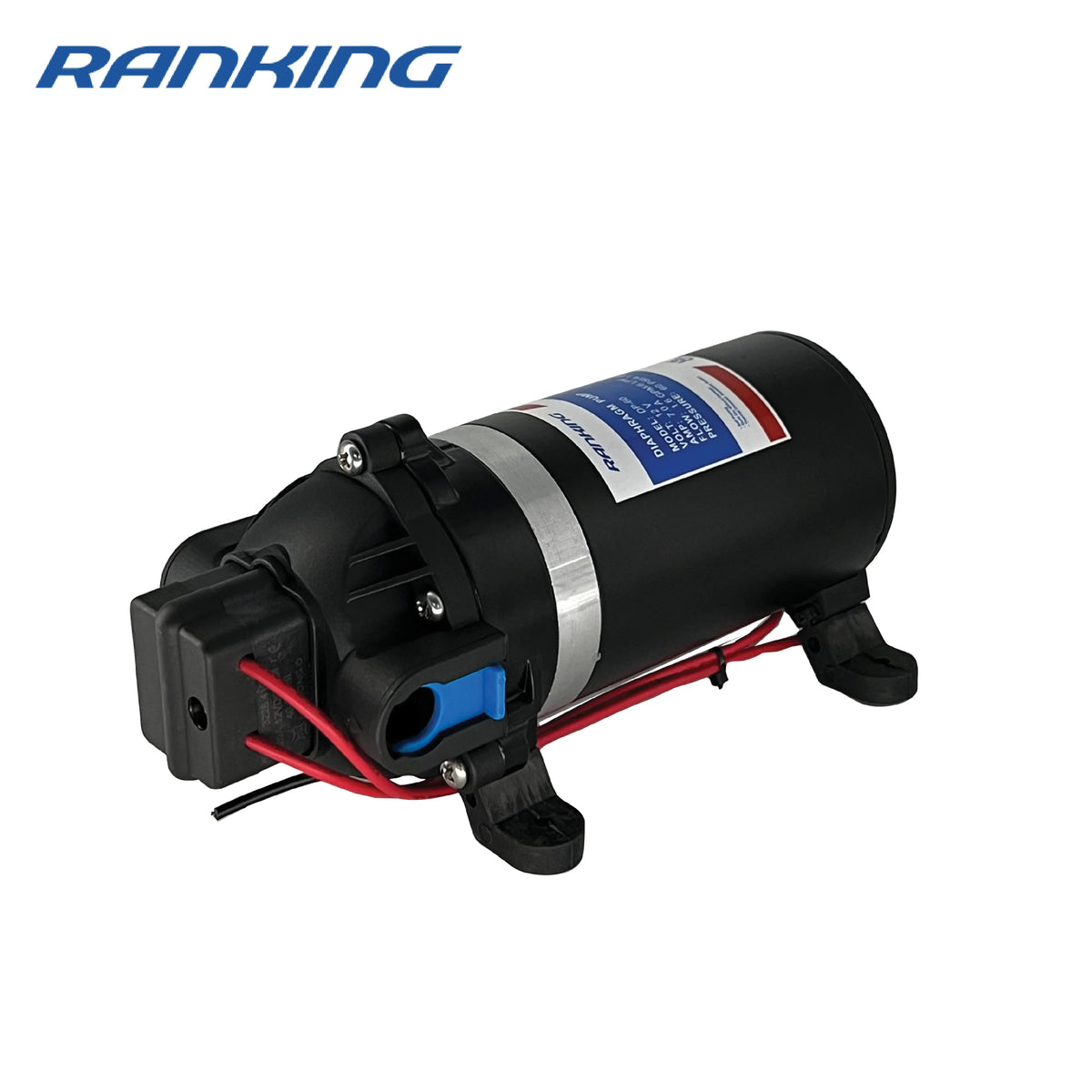 Ranking DP-60 DC Micro High Pressure 60PSI 6LPM/1.6GPM Self Priming Rubber Diaphragm Water Pump 12v for RV Marine