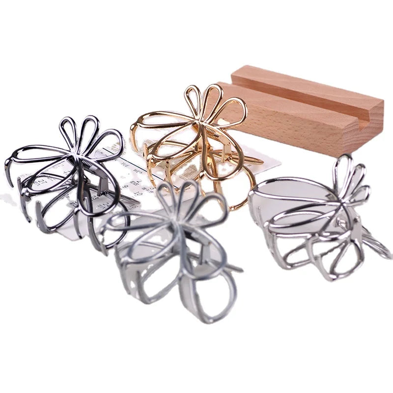 Multi-Colored Gold Irregular Metal Hair Claw Clips for Girls with Thick Hair New Trend Fashion Style Hair Grips