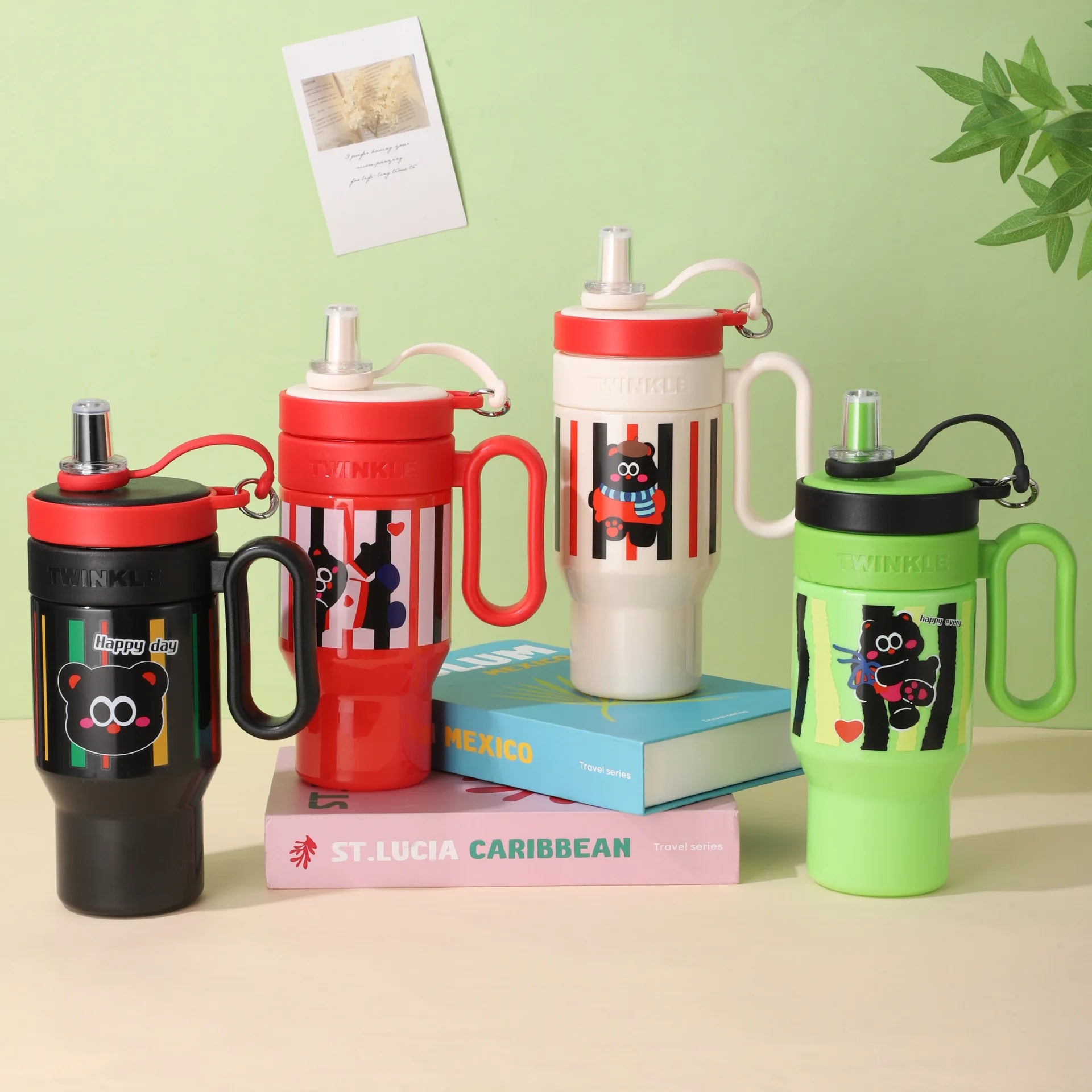 New Big Mac Plastic  Water Cup Large Capacity 30oz Ice King Cup Simple Handle Straw  Outdoor Water Cup