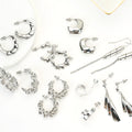 Luxury Stainless Steel Drop Earrings Women Long Dangle Earrings Fashion Jewelry for Party Wedding