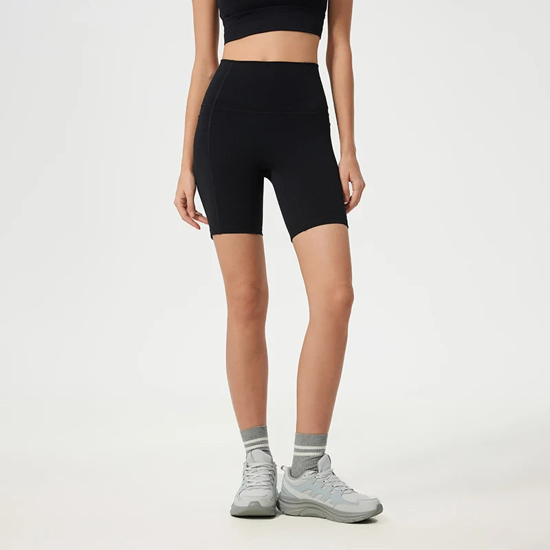 New Arrivals High Waist Women Running Workout Fitness Sport Gym Crotchless Yoga Biker Shorts